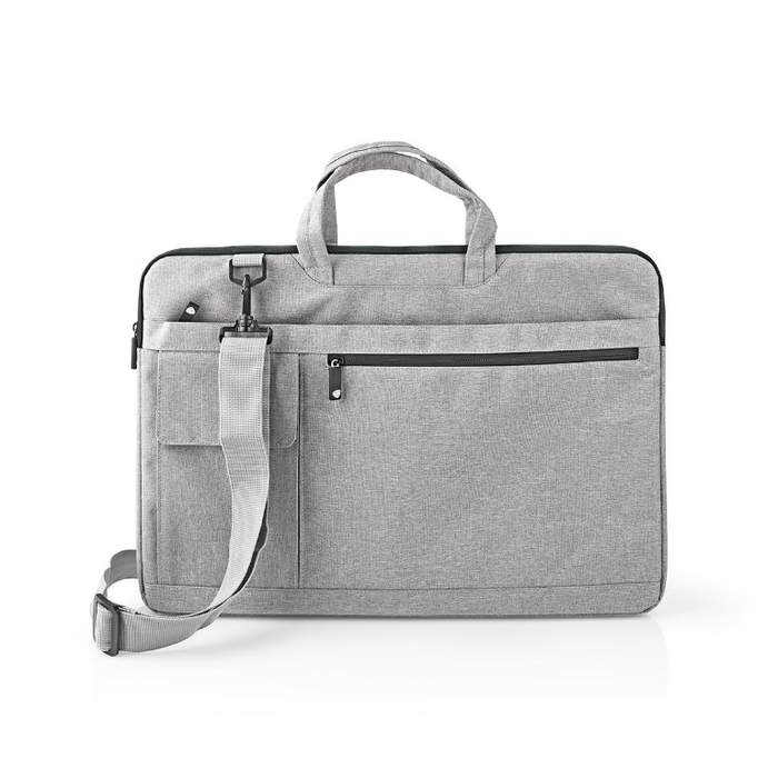 17"--18"-Nedis-Laptop-Bag-Shoulder-Strap-8-Storage-Pockets-Gray-1