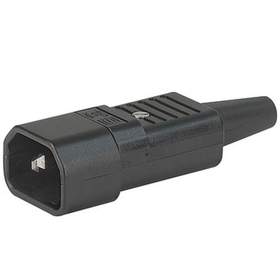 Mufa alimentare IEC C14 mama AC, 10A, 3 poli, negru