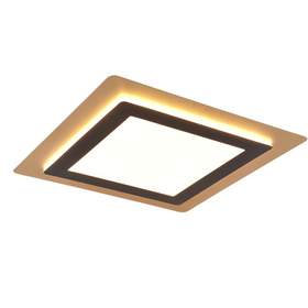 Plafoniera TRIO MORGAN, 1x SMD, 46W, 6000lm, 2700-6500K, telecomanda, negru, auriu, 641510280
