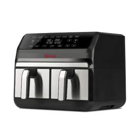 Friteuza digitala cu aer cald Girmi FG22, 1700W, 8L, 2 zone independente, 8 moduri de gatit, resigilat
