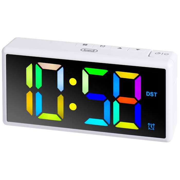 Trevi-EC-886-Alarm-Clock-Multicolor-Digital-Display-White-1