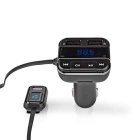 Modulator FM Nedis, Bluetooth, Microfon Pro, Noise Cancelling, MicroSD, Hands-Free, Control vocal, 2x USB