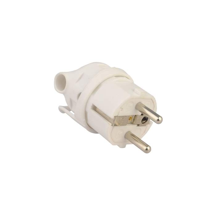 Schuko-plug-with-side-outlet-clamping-ring-white-Well-1