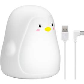 Lampa de veghe LED Pinguin, iluminare multicolora, 3 moduri, 55lm, pana la 10 ore, Goobay